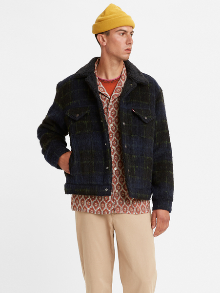 빈티지 핏 쉐르파 트러커 재킷